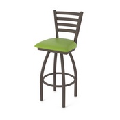 410 Jackie Swivel Stool with Bronze Finish and Canter Kiwi Green Seat, AGS-41025BZ009