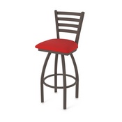 410 Jackie Swivel Stool with Bronze Finish and Canter Red Seat, AGS-41025BZ011