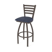 410 Jackie Swivel Stool with Bronze Finish and Graph Anchor Seat, AGS-41025BZ014