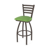 410 Jackie Swivel Stool with Bronze Finish and Graph Parrot Seat, AGS-41025BZ015