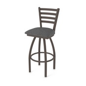 410 Jackie Swivel Stool with Bronze Finish and Graph Coal Seat, AGS-41025BZ018
