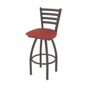 410 Jackie Swivel Stool with Bronze Finish and Graph Poppy Seat, AGS-41025BZ021