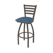 410 Jackie Swivel Stool with Bronze Finish and Rein Bay Seat, AGS-41025BZ024