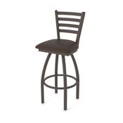 410 Jackie Swivel Stool with Bronze Finish and Rein Coffee Seat, AGS-41025BZ025