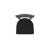 410 Jackie Swivel Stool with Bronze Finish and Black Vinyl Seat, AGS-41025BZBlkVinyl