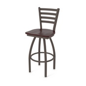410 Jackie Swivel Stool with Bronze Finish and Dark Cherry Maple Seat, AGS-41025BZDCMpl