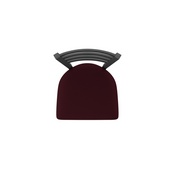 410 Jackie Swivel Stool with Pewter Finish and Canter Bordeaux Seat, AGS-41025PW005