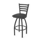 410 Jackie Swivel Stool with Pewter Finish and Canter Iron Seat, AGS-41025PW008