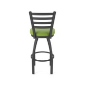 410 Jackie Swivel Stool with Pewter Finish and Canter Kiwi Green Seat, AGS-41025PW009