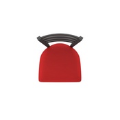 410 Jackie Swivel Stool with Pewter Finish and Canter Red Seat, AGS-41025PW011