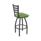 410 Jackie Swivel Stool with Pewter Finish and Graph Parrot Seat, AGS-41025PW015