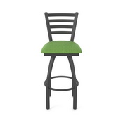 410 Jackie Swivel Stool with Pewter Finish and Graph Parrot Seat, AGS-41025PW015
