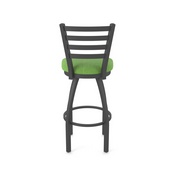 410 Jackie Swivel Stool with Pewter Finish and Graph Parrot Seat, AGS-41025PW015