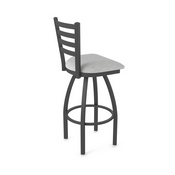 410 Jackie Swivel Stool with Pewter Finish and Graph Alpine Seat, AGS-41025PW020