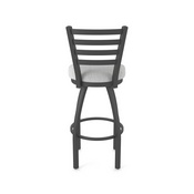 410 Jackie Swivel Stool with Pewter Finish and Graph Alpine Seat, AGS-41025PW020
