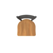 410 Jackie Swivel Stool with Pewter Finish and Medium Maple Seat, AGS-41025PWMedMpl