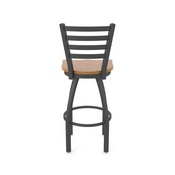 410 Jackie Swivel Stool with Pewter Finish and Medium Maple Seat, AGS-41025PWMedMpl