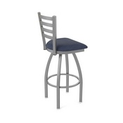 410 Jackie Swivel Stool with Stainless Finish and Graph Anchor Seat, AGS-41025SS014