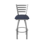 410 Jackie Swivel Stool with Stainless Finish and Graph Anchor Seat, AGS-41025SS014