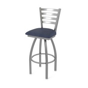 410 Jackie Swivel Stool with Stainless Finish and Graph Anchor Seat, AGS-41025SS014