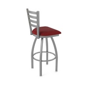 410 Jackie Swivel Stool with Stainless Finish and Graph Ruby Seat, AGS-41025SS016