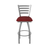 410 Jackie Swivel Stool with Stainless Finish and Graph Ruby Seat, AGS-41025SS016