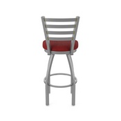 410 Jackie Swivel Stool with Stainless Finish and Graph Ruby Seat, AGS-41025SS016