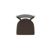 410 Jackie Swivel Stool with Stainless Finish and Rein Coffee Seat, AGS-41025SS025