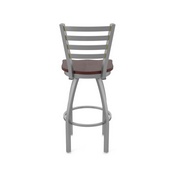 410 Jackie Swivel Stool with Stainless Finish and Dark Cherry Oak Seat, AGS-41025SSDCOak