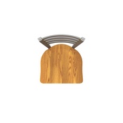 410 Jackie Swivel Stool with Stainless Finish and Medium Oak Seat, AGS-41025SSMedOak