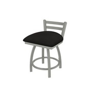 411 Jackie 18" Low Back Swivel Vanity Stool with Anodized Nickel Finish and Canter Espresso Seat, 41118AN003
