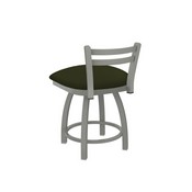 411 Jackie 18" Low Back Swivel Vanity Stool with Anodized Nickel Finish and Canter Pine Seat, 41118AN010