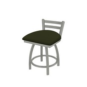 411 Jackie 18" Low Back Swivel Vanity Stool with Anodized Nickel Finish and Canter Pine Seat, 41118AN010