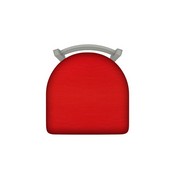 411 Jackie 18" Low Back Swivel Vanity Stool with Anodized Nickel Finish and Canter Red Seat, 41118AN011