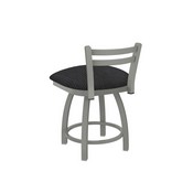 411 Jackie 18" Low Back Swivel Vanity Stool with Anodized Nickel Finish and Graph Anchor Seat, 41118AN014
