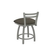 411 Jackie 18" Low Back Swivel Vanity Stool with Anodized Nickel Finish and Graph Chalice Seat, 41118AN019