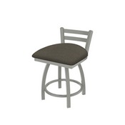 411 Jackie 18" Low Back Swivel Vanity Stool with Anodized Nickel Finish and Graph Chalice Seat, 41118AN019