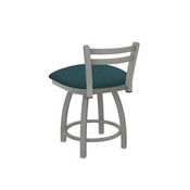 411 Jackie 18" Low Back Swivel Vanity Stool with Anodized Nickel Finish and Graph Tidal Seat, 41118AN022
