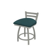 411 Jackie 18" Low Back Swivel Vanity Stool with Anodized Nickel Finish and Graph Tidal Seat, 41118AN022