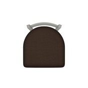 411 Jackie 18" Low Back Swivel Vanity Stool with Anodized Nickel Finish and Rein Coffee Seat, 41118AN025
