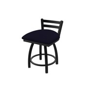 411 Jackie Low Back Swivel Stool with Black Wrinkle Finish and Canter Twilight Seat, AGS-41118BW002