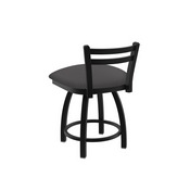 411 Jackie Low Back Swivel Stool with Black Wrinkle Finish and Canter Storm Seat, AGS-41118BW004
