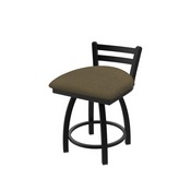 411 Jackie Low Back Swivel Stool with Black Wrinkle Finish and Graph Cork Seat, AGS-41118BW017