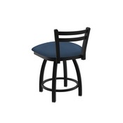 411 Jackie Low Back Swivel Stool with Black Wrinkle Finish and Rein Bay Seat, AGS-41118BW024