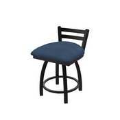 411 Jackie Low Back Swivel Stool with Black Wrinkle Finish and Rein Bay Seat, AGS-41118BW024