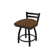 411 Jackie Low Back Swivel Stool with Black Wrinkle Finish and Rein Thatch Seat, AGS-41118BW026