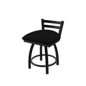 411 Jackie Low Back Swivel Stool with Black Wrinkle Finish and Black Vinyl Seat, AGS-41118BWBlkVinyl