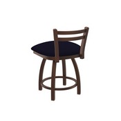 411 Jackie 18" Low Back Swivel Vanity Stool with Bronze Finish and Canter Twilight Seat, 41118BZ002