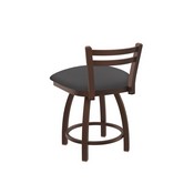 411 Jackie 18" Low Back Swivel Vanity Stool with Bronze Finish and Canter Storm Seat, 41118BZ004