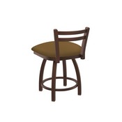 411 Jackie 18" Low Back Swivel Vanity Stool with Bronze Finish and Canter Saddle Seat, 41118BZ012